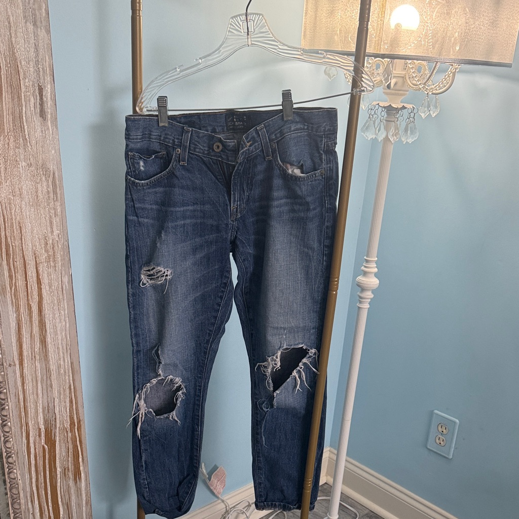 Lucky Brand Womens Relaxed Distressed Denim Jeans